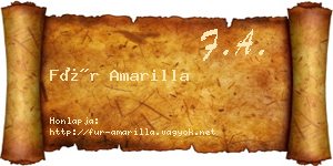 Für Amarilla névjegykártya
